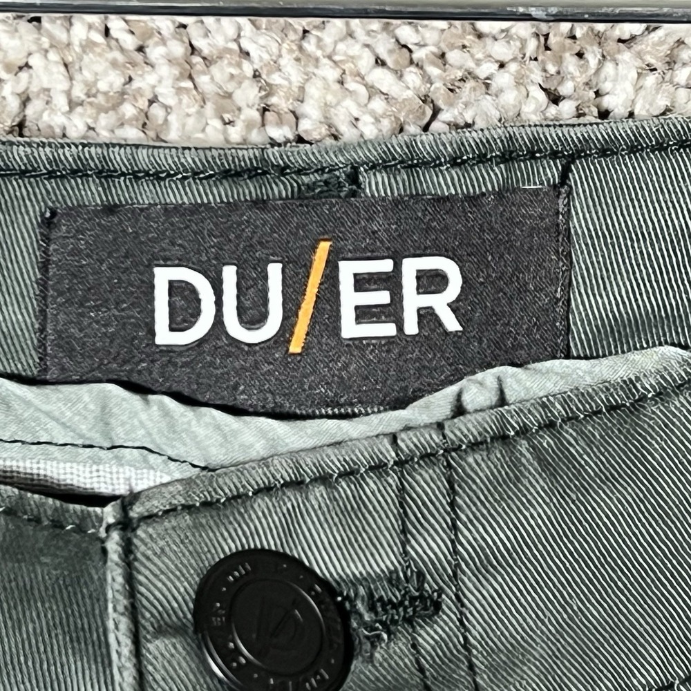 DU/ER Adventure Pants Mens 32 Military Green Cargo Flex Water Repel Live Free - Picture 3 of 8